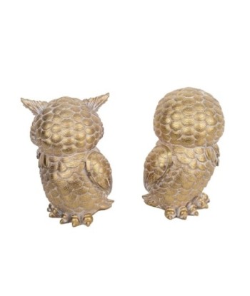 Signes Grimalt By SIGRIS - Figura Buho 2 Unidades Marrón de Resina | Figura de Búho Figuras De Resina Para Jardin