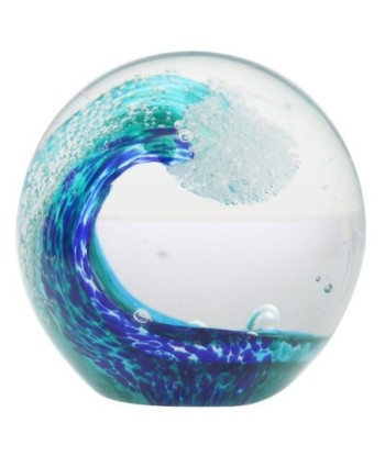 Signes Grimalt By SIGRIS - Pisapapeles Ola Oceano Azul de Cristal Vidrio | Pisapapel Pisapapeles De Oficina Pisapapeles