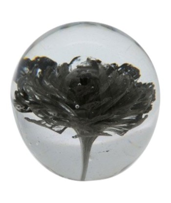 Signes Grimalt By SIGRIS - Pisapapeles con Rosa Negro de Cristal Vidrio | Pisapapel Pisapapeles De Oficina Pisapapeles