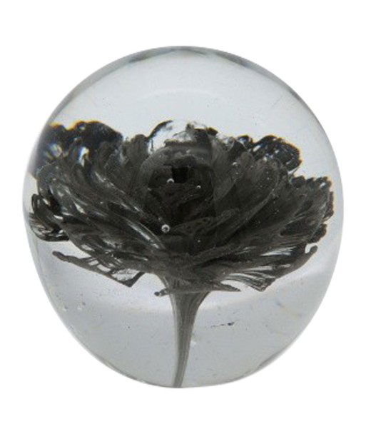 Signes Grimalt By SIGRIS - Pisapapeles con Rosa Negro de Cristal Vidrio | Pisapapel Pisapapeles De Oficina Pisapapeles