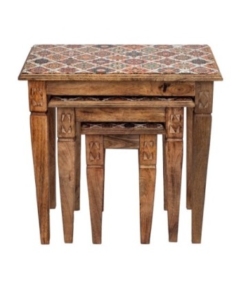 Signes Grimalt  By Sigris - Mesas Hidráulico Pack 3 Unidades Muebles | Mueble Auxiliar Marrón - 54x35x55 cm