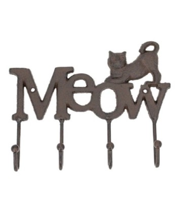 Signes Grimalt By SIGRIS - Colgador Gato Meow Marrón de Mdf | Perchero Perchero, Percha De Entrada Percha Para