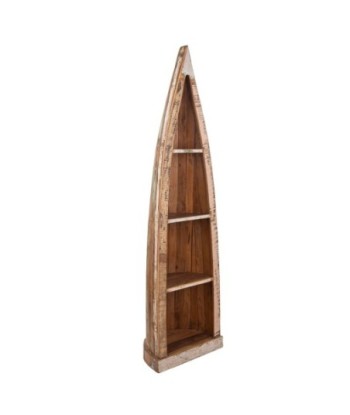 Signes Grimalt By SIGRIS - Estantería en forma Piragua Marrón de Madera | Estantería Mueble Alto Salon Mueble
