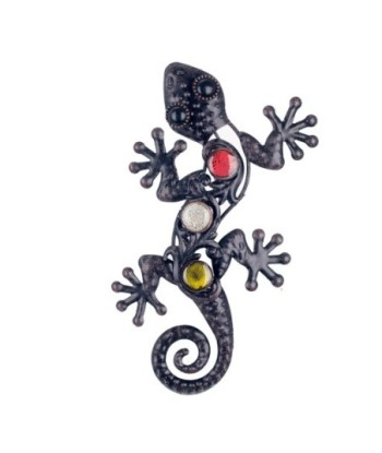 Signes Grimalt By SIGRIS - Lagarto decorativo Negro de Metal | Figura de Lagarto Salamandra Pared Salamandra Decoración