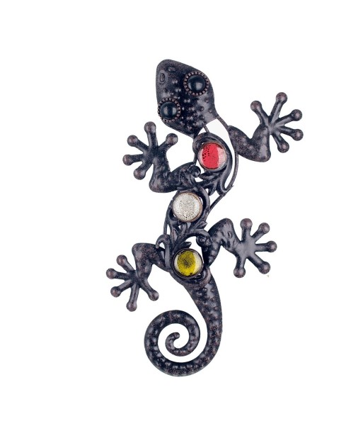 Signes Grimalt By SIGRIS - Lagarto decorativo Negro de Metal | Figura de Lagarto Salamandra Pared Salamandra Decoración