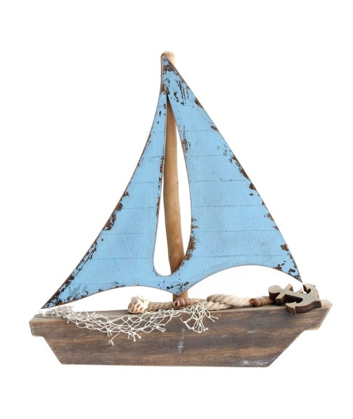 Signes Grimalt By SIGRIS - Barco velero Azul de Madera | Modelismo de Barcos Maqueta Velero Madera 32x4x31cm