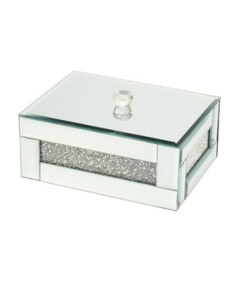 Signes Grimalt By SIGRIS - Joyero organizador Plateado de Cristal Vidrio | Caja Mueble Almacenamiento Caja De
