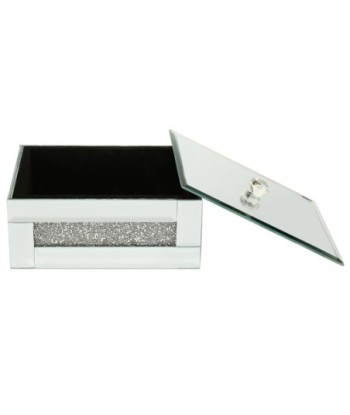 Signes Grimalt By SIGRIS - Joyero organizador Plateado de Cristal Vidrio | Caja Mueble Almacenamiento Caja De