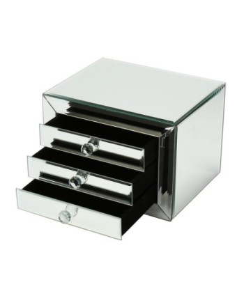 Signes Grimalt By SIGRIS - Joyero organizador con cajon Plateado de Cristal Vidrio | Joyero Caja Joyero Joyeros