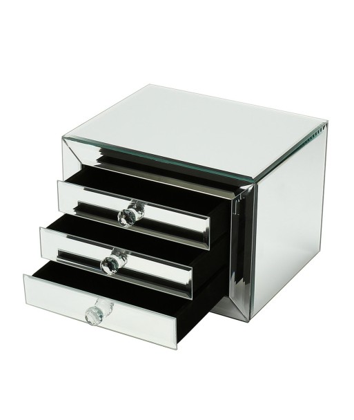 Signes Grimalt By SIGRIS - Joyero organizador con cajon Plateado de Cristal Vidrio | Joyero Caja Joyero Joyeros