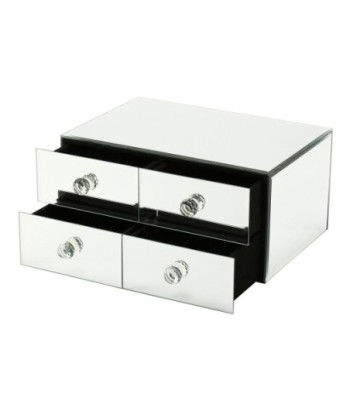 Signes Grimalt By SIGRIS - Joyero organizador con cajon Plateado de Cristal Vidrio | Joyero Caja Joyero Joyeros