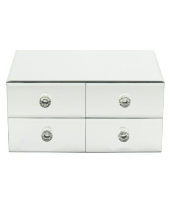 Signes Grimalt By SIGRIS - Joyero organizador con cajon Plateado de Cristal Vidrio | Joyero Caja Joyero Joyeros