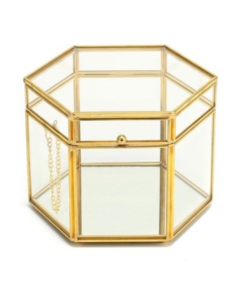 Signes Grimalt By SIGRIS - Joyero organizador vitrina Dorado de Cristal Vidrio | Vitrina 13x15x18cm