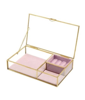 Signes Grimalt By SIGRIS - Joyero organizador Dorado de Cristal Vidrio | Joyero Caja Joyero Joyeros Zara Home