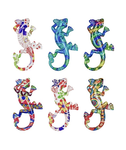 By SIGRIS Lagarto 2 Uni Multicolor de Resina 1X1X10cm Jardín Golondrina Decorativas Pared Decoración Pared Jardin