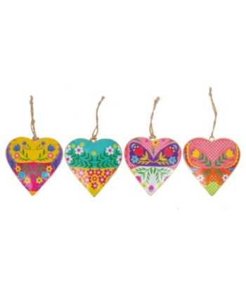 Colgante Corazón Multicolor 4 Dif. para Decoración Romántica, Regalos Originales, Accesorios de Estilo Único