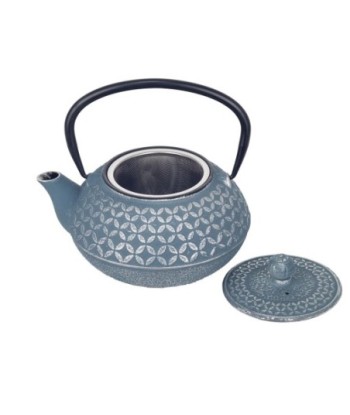 Signes Grimalt By SIGRIS - Tetera 0,8 litros Azul de Hierro Colado | Tetera Tetera De Hierro Tetera China 11x15x17cm