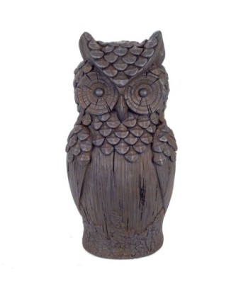 Signes Grimalt By SIGRIS - Figura Búho Gris de Resina | Figura de Búho Figuras De Resina Para Jardin Figura Resina