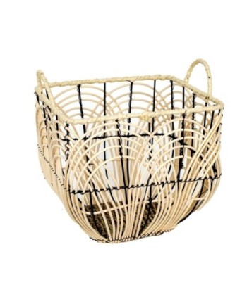Signes Grimalt By SIGRIS - Cestas fruta con asas 3 Uni. Marrón de Espadaña | Cesta Cesta Decorativa Cesta Baño