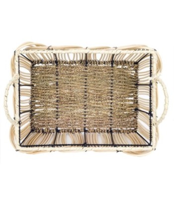 Signes Grimalt By SIGRIS - Cestas 3 Unidades Marrón de Espadaña | Cesta Bandeja Decorativa Mesa Bandeja Mimbre