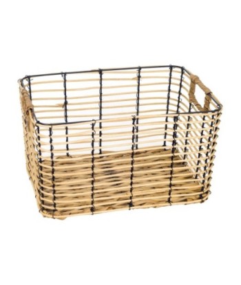 Signes Grimalt By SIGRIS - Cestas 3 Unidades Marrón de Espadaña | Cesta Bandeja Decorativa Mesa Bandeja Mimbre