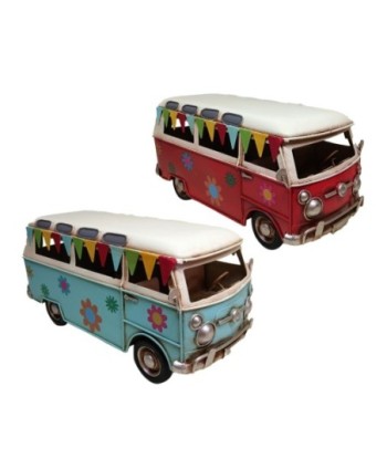 Furgoneta Vintage 2 Puertas de Metal para Coleccionistas y Decoración, Modelo Clásico Ideal como Regalo Original