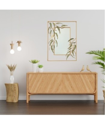 Signes Grimalt By SIGRIS - Espejo Blanco de Metal | Espejo Redondo Madera Espejo Rustico 100x5x70cm