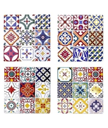 Signes Grimalt By SIGRIS - Posavasos hidráulico 4 Unidades Multicolor de Ceramica | Posavasos Mantel Individual