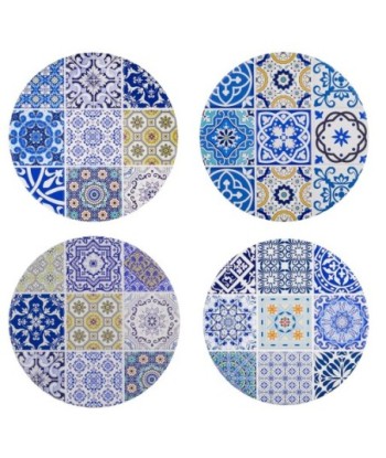 By Sigris - Salvamantel hidráulico 4 Unidades Multicolor de Ceramica | Salvamanteles Mantel Individual Salvamanteles