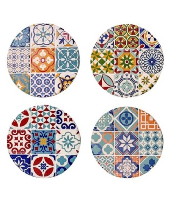 Signes Grimalt By SIGRIS - Posavasos hidráulico 4 Unidades Multicolor de Ceramica | Posavasos Mantel Individual
