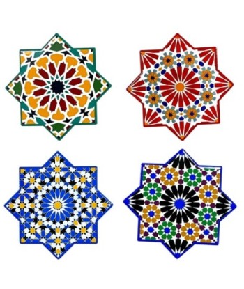 Signes Grimalt By SIGRIS - Posavasos hidráulico 4 Unidades Multicolor de Ceramica | Posavasos Mantel Individual