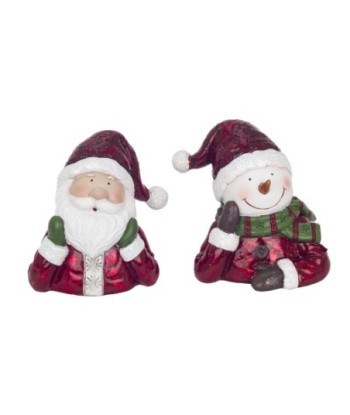 Signes Grimalt By SIGRIS - Figura Papa Noel 2 Unidades Rojo de Resina | Figura de Navidad Figura Navidad Figuras