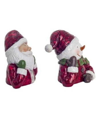 Signes Grimalt By SIGRIS - Figura Papa Noel 2 Unidades Rojo de Resina | Figura de Navidad Figura Navidad Figuras