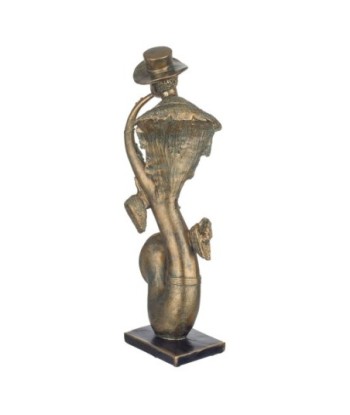 By Sigris - Figura músico saxofón Dorado de Resina | Figura de persona Figuras De Resina Para Jardin Figura Resina