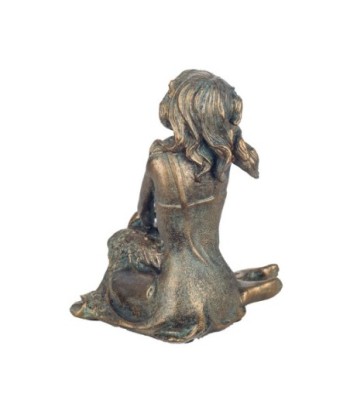 Signes Grimalt By SIGRIS - Figura Mujer sentada Dorado de Resina | Figura de persona Figuras De Resina Para Jardin