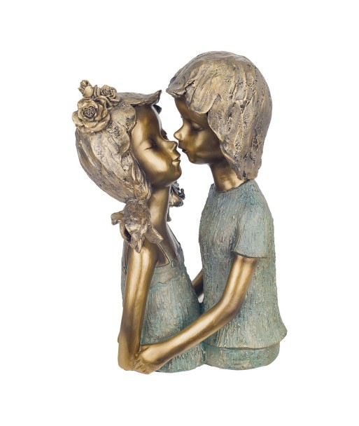 Signes Grimalt By SIGRIS - Figura Pareja Jóvenes Besos Dorado de Resina | Figura de persona Figuras De Resina
