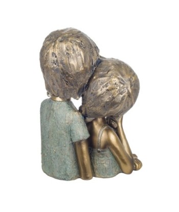 By Sigris - Figura Pareja Jóvenes Dorado de Resina | Figura de persona Figuras De Resina Para Jardin Figura Resina