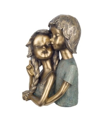By Sigris - Figura Pareja Jóvenes Dorado de Resina | Figura de persona Figuras De Resina Para Jardin Figura Resina