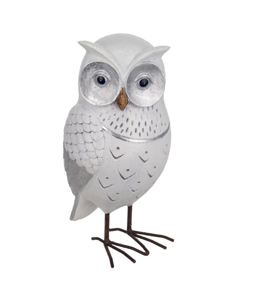 Signes Grimalt By SIGRIS - Figura Búho Blanco de Resina | Figura de Búho Figuras De Resina Para Jardin Figura