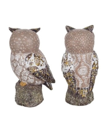 Signes Grimalt By SIGRIS - Figura Búho 2 Unidades Gris de Resina | Figura de Búho Figuras De Resina Para Jardin
