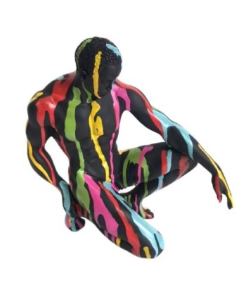 Signes Grimalt By SIGRIS - Figura Hombre Desnudo Negro de Resina | Figura de Persona Figuras Decorativas Decoracion