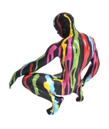 Signes Grimalt By SIGRIS - Figura Hombre Desnudo Negro de Resina | Figura de Persona Figuras Decorativas Decoracion