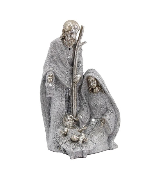 Signes Grimalt By SIGRIS - Figura Nacimiento Jesús Plateado de Resina | Nacimiento Figuras De Resina Para Jardin