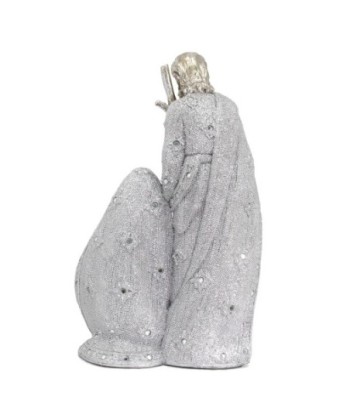 Signes Grimalt By SIGRIS - Figura Nacimiento Jesús Plateado de Resina | Nacimiento Figuras De Resina Para Jardin