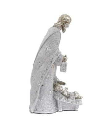 Signes Grimalt By SIGRIS - Figura Nacimiento Jesús Plateado de Resina | Nacimiento Figuras De Resina Para Jardin
