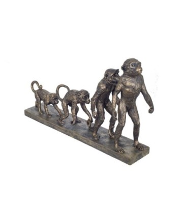 By Sigris - Figura evolución del mono Negro de Resina | Figura de Persona Figuras De Resina Para Jardin Figura
