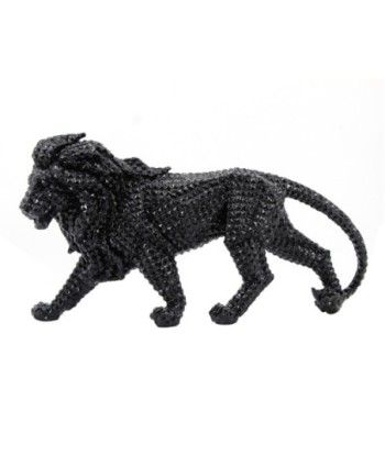 Signes Grimalt By SIGRIS - Figura Leon Negro de Resina | Figura de León Figuras Decorativas Decoracion Salon 24x10x45cm