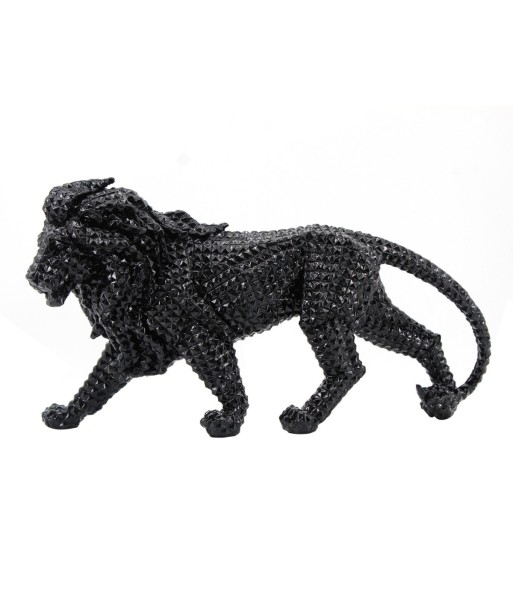 Signes Grimalt By SIGRIS - Figura Leon Negro de Resina | Figura de León Figuras Decorativas Decoracion Salon 24x10x45cm