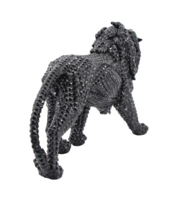Signes Grimalt By SIGRIS - Figura Leon Negro de Resina | Figura de León Figuras Decorativas Decoracion Salon 24x10x45cm