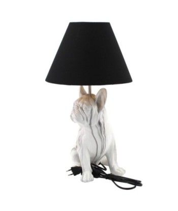 Signes Grimalt By SIGRIS - Lámpara en forma de Bulldog Blanco de Resina | Lámpara de Pie Lampara Mesa De Noche
